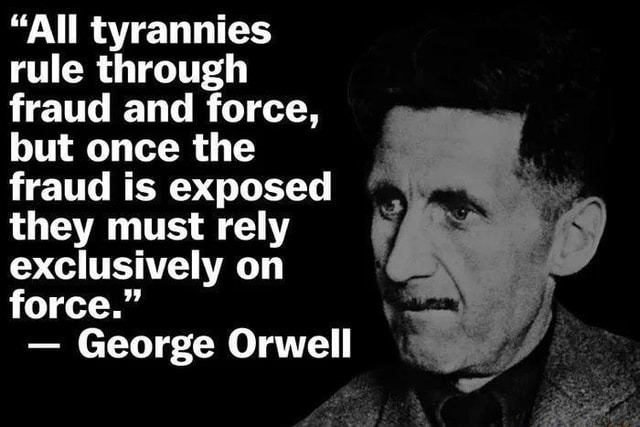 All tyrannies rule through fraud and force, …