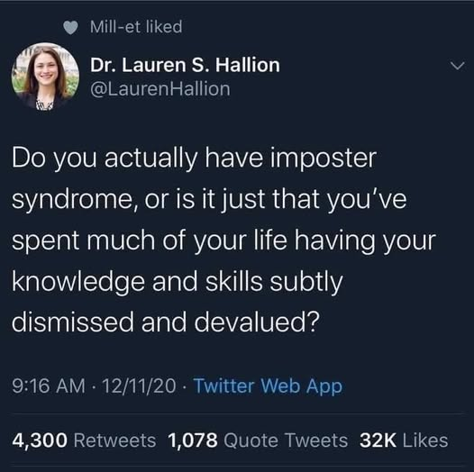 Do you actually have imposter syndrome, …