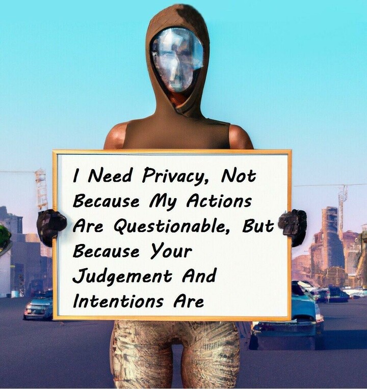 I need privacy. not because my actions are questionable, …