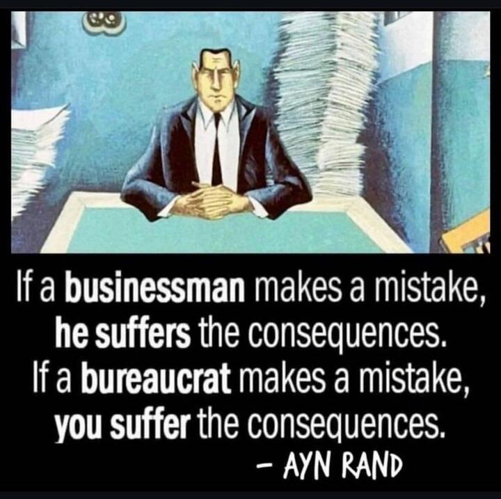 If a businessman makes a mistake, he suffers the consequences. …