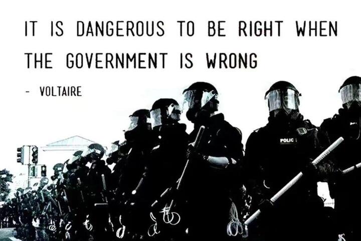 It’s dangerous to be right when the government is wrong.
