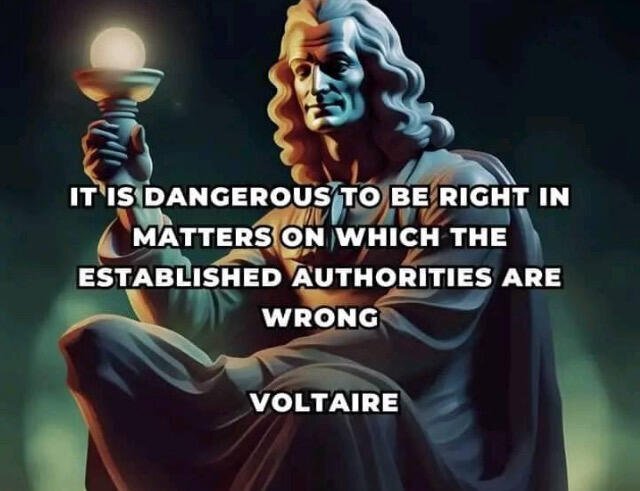 It is dangerous to be right in matters on which …