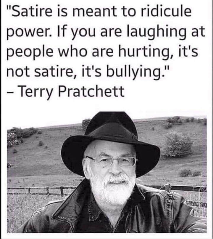 Satire is meant to ridicule power. …