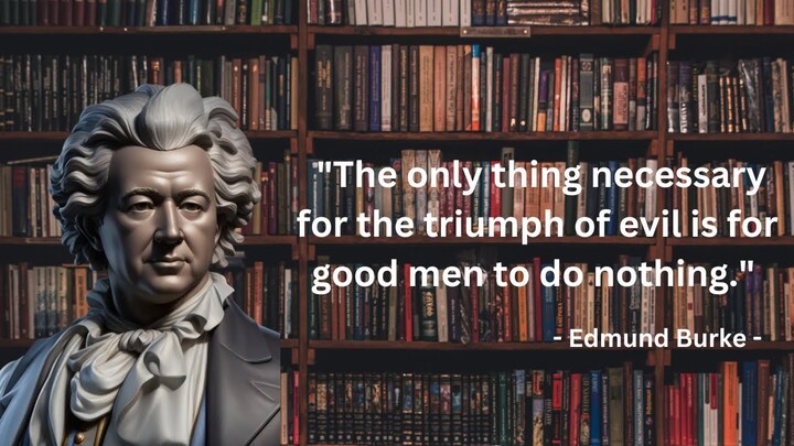 The only thing necessary for evil to triumph is for good men to do nothing.