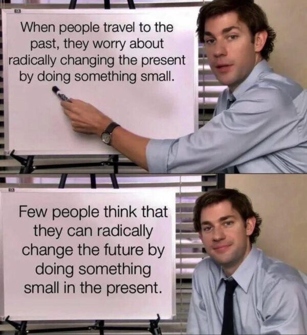 When people travel to the past, …