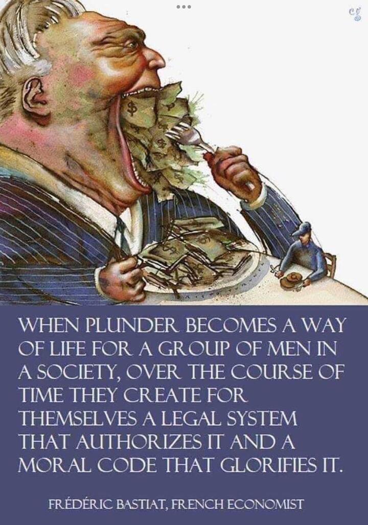 When plunder becomes a way of life for a group of men in a society, …